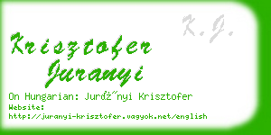 krisztofer juranyi business card